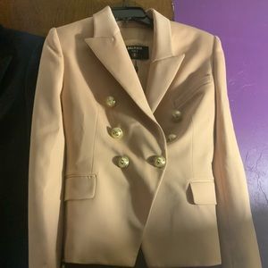 Balmain Double Breasted Pinkish Nude Blazer Jacket